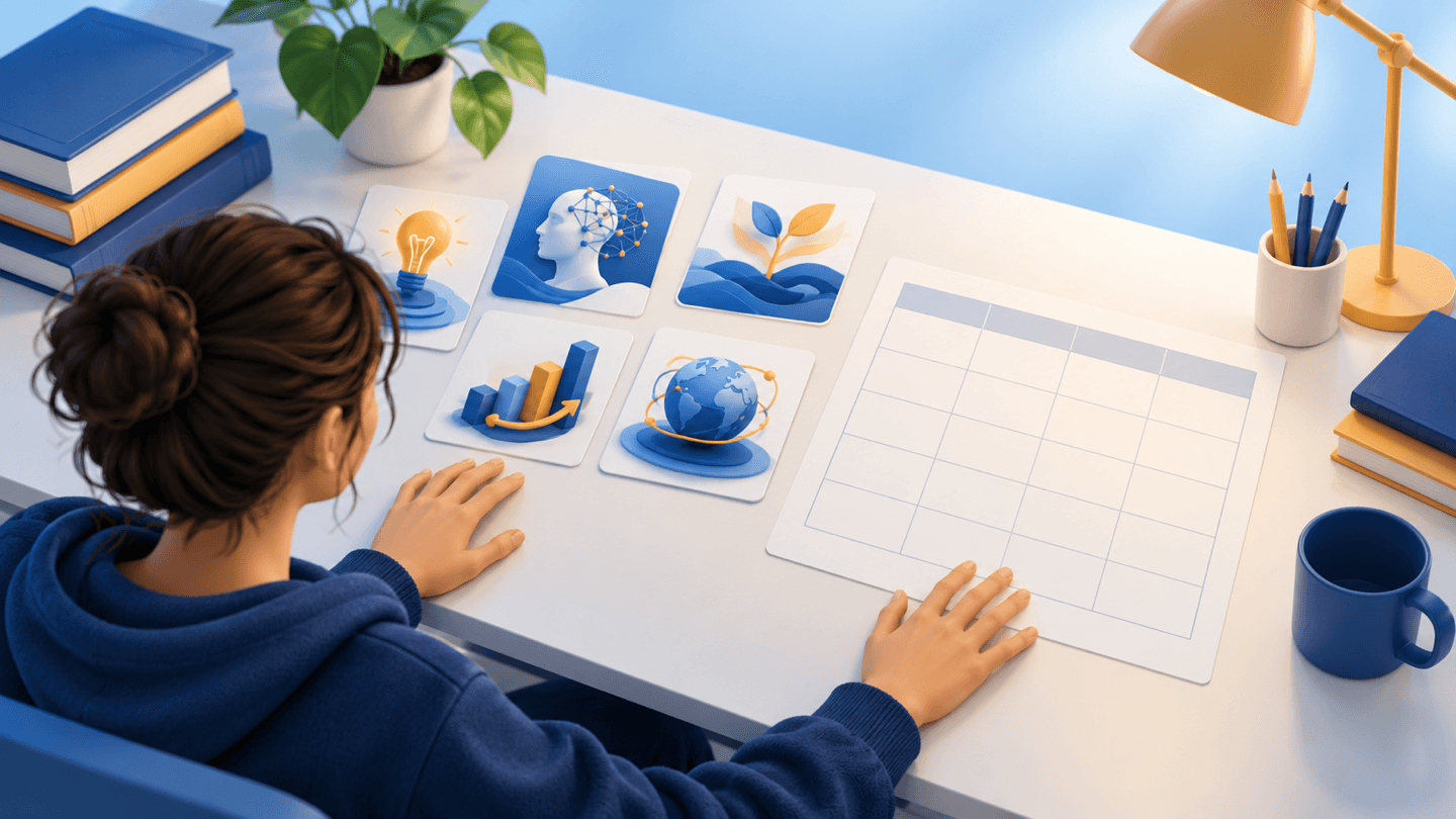 College student comparing AI pitch deck workflows